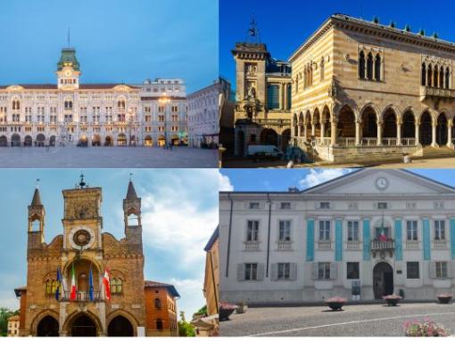 Immagine che ritrae le quattro sedi delle Province del Friuli Venezia Giulia