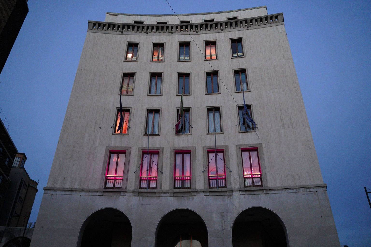 Il Palazzo si tinge di rosa