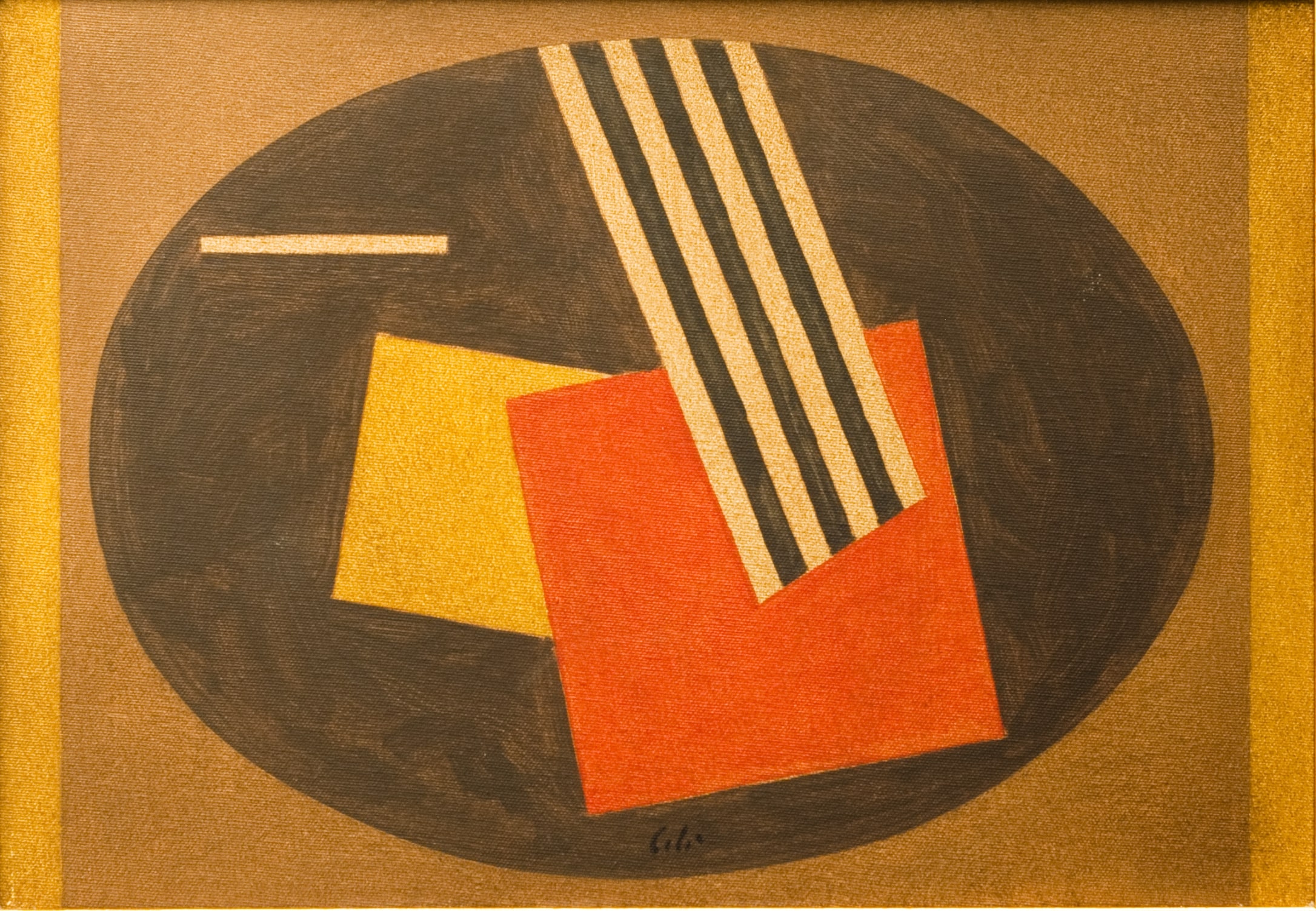  Opera in mostra: senza titolo, 1974, tecnica mista su tela, 35x50 cm