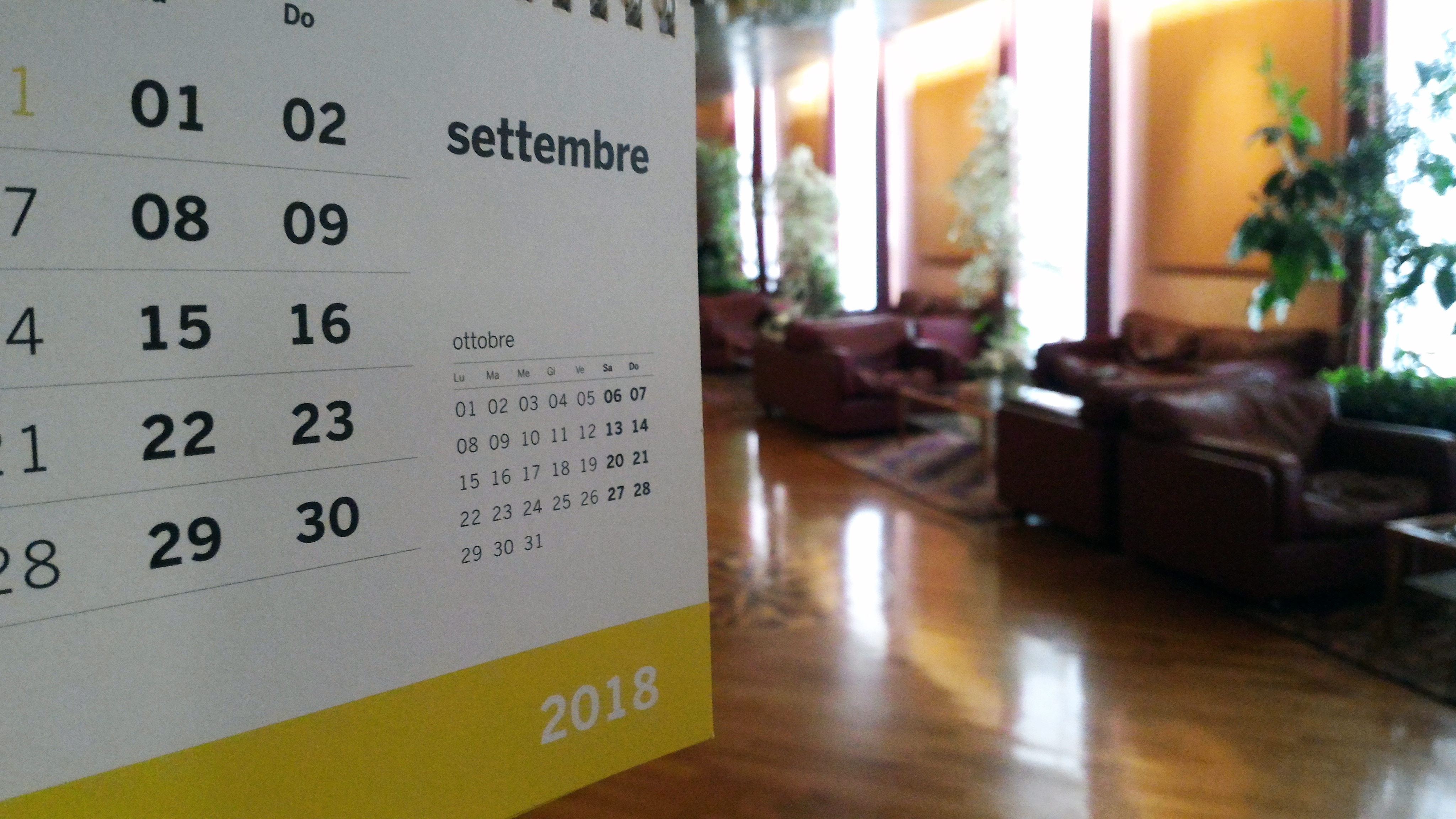 Calendario settembre 2018