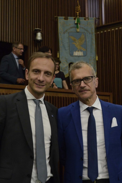 Il neoeletto Presidente Piero Mauro Zanin con il Presidente della Regione Massimiliano Fedriga