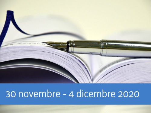 La settimana in Consiglio dal 30 novembre al 4 dicembre 2020